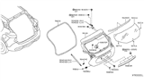 Diagram for 2018 Nissan Kicks Liftgate Hinge - 90401-5RB0A