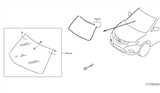 Diagram for 2020 Nissan Kicks Windshield - 72700-5RL0A