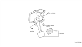 Diagram for 2019 Nissan Kicks Brake Pedal - 46501-5RA0A