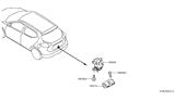 Diagram for 2018 Nissan Kicks Tailgate Lock - 90502-4EA1B