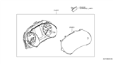 Diagram for 2018 Nissan Kicks Instrument Cluster - 24813-5RB0A