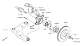 Diagram for Nissan Steering Knuckle - 40014-5RF0A