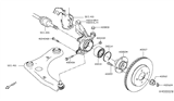 Diagram for 2019 Nissan Kicks Wheel Bearing - 40210-5RB0A