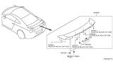 Diagram for 2018 Nissan GT-R Spoiler - 96030-KC10A