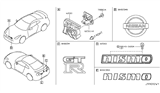 Diagram for 2021 Nissan GT-R Emblem - 84894-JF60B