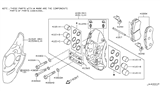 Diagram for 2018 Nissan GT-R Brake Pad Set - D1060-6HS0A