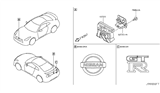 Diagram for 2009 Nissan GT-R Emblem - 84894-JF00A