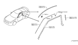 Diagram for 2018 Nissan GT-R Door Seal - 76861-JF00E