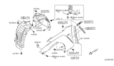 Diagram for 2011 Nissan GT-R Wheelhouse - 63844-JF00A