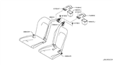 Diagram for 2010 Nissan GT-R Seat Belt - 88842-KC10A