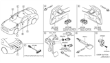 Diagram for 2021 Nissan GT-R Power Window Switch - 25401-JF10A