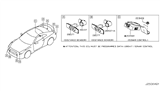 Diagram for 2017 Nissan GT-R Parking Assist Distance Sensor - 28438-6AV0A