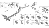 Diagram for 2013 Nissan GT-R Fuel Line Clamps - 17571-JF00E