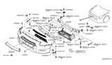 Diagram for 2017 Nissan GT-R Grille - 62256-KB50C