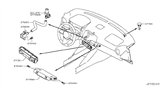 Diagram for 2017 Nissan GT-R A/C Switch - 27500-6AV0B