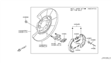 Diagram for Nissan GT-R Brake Backing Plate - 44000-JF05A