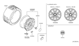 Diagram for 2015 Nissan GT-R Spare Wheel - D0C00-KB50A