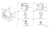 Diagram for 2010 Nissan GT-R Horn - 25610-JF00B