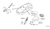 Diagram for 2020 Nissan GT-R Car Mirror - 96365-JF30A