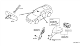 Diagram for Nissan GT-R Car Mirror - 96365-JF30A