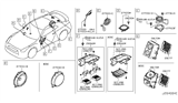 Diagram for 2013 Nissan Murano Car Speakers - 28153-JL00B