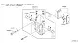 Diagram for Nissan GT-R Brake Caliper Repair Kit - 44001-JF20B