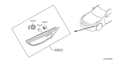 Diagram for 2015 Nissan GT-R Side Marker Light - 26185-JF30A