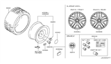 Diagram for 2017 Nissan GT-R Lug Nuts - 40224-62B0A