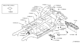 Diagram for 2016 Nissan Rogue Body Mount Hole Plug - 74849-0E000