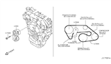 Diagram for Nissan Serpentine Belt - 11720-JF00A