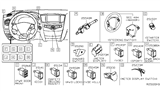 Diagram for 2017 Nissan Rogue Dimmer Switch - 25560-5HA8B