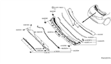 Diagram for Nissan Rogue Weather Strip - 66830-4BA0A