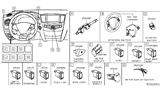 Diagram for 2015 Nissan Rogue Ignition Switch - 25150-5HA0A