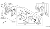 Diagram for 2017 Nissan Rogue Brake Caliper - 41011-4BA0A