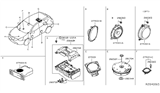 Diagram for 2022 Nissan Rogue Sport Car Speakers - 281E1-4BA0A