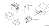 Diagram for 2018 Nissan Rogue Battery Tray - 24428-JY00A