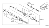 Diagram for 2014 Nissan Rogue CV Boot - C92DA-JE32B