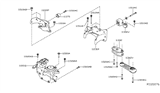 Diagram for 2020 Nissan Rogue Engine Mount Torque Strut - 11350-5HA0A