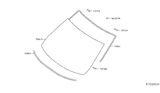 Diagram for 2020 Nissan Rogue Windshield - 72700-5HT0A
