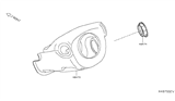 Diagram for 2018 Nissan Rogue Steering Column Cover - 48470-5HA0A