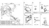 Diagram for 2017 Nissan Rogue Air Bag Sensor - 98820-4BD9A