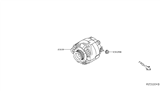 Diagram for 2019 Nissan Rogue Alternator - 23100-4BA0B