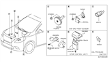 Diagram for 2012 Nissan Versa Horn - 25620-1HB1A