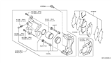 Diagram for 2013 Nissan Versa Brake Caliper Repair Kit - D1080-1HL0A