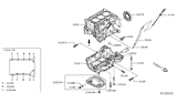 Diagram for 2013 Nissan Versa Oil Pan - 11110-3HC1A