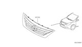 Diagram for 2015 Nissan Versa Grille - 62310-3BA5A