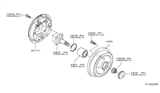 Diagram for Nissan Spindle Nut - 43262-1HA1A