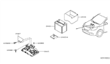 Diagram for 2014 Nissan Versa Car Batteries - 24410-ZW90A