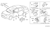 Diagram for 2017 Nissan Versa Air Bag Sensor - 98820-9KS9A