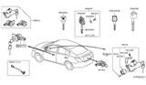 Diagram for 2015 Nissan Rogue Ignition Switch - 48750-0M010